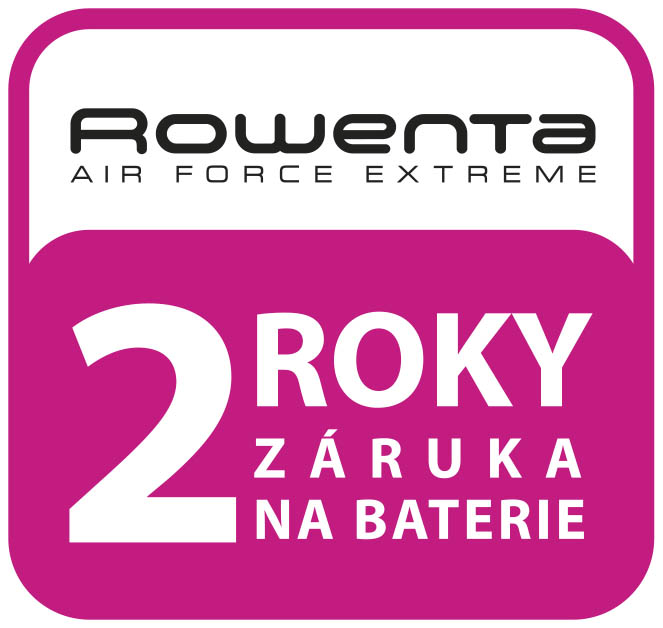 Rowenta - 2 roky záruka na baterii