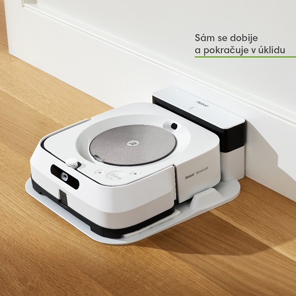 Robotick mop Braava m6 v nabjec stanici